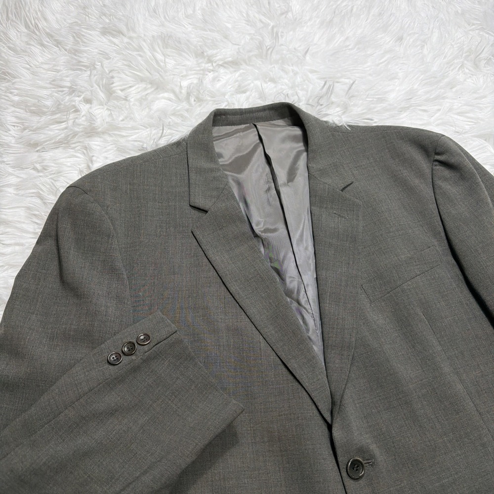 Vintage GIORGIO ARMANI Sport Coat Blazer Mens 44 Long 1980's Gray Wedding Formal